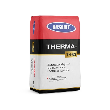 Zaprawa klejowa do styropianu i zatapiania siatki Arsanit THERMA+ TH-03