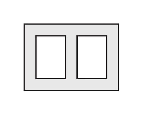 Pustak wentylacyjny dwukanałowy KONEKT 36x25 cm