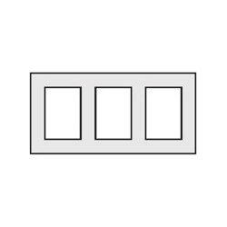 Pustak wentylacyjny trzykanałowy KONEKT 50x25 cm