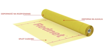 Siatka do styropianu z włókna szklanego REDNET E 165