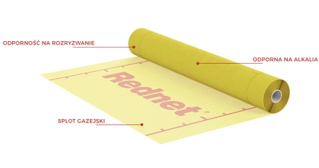 Siatka do styropianu z włókna szklanego REDNET E 165